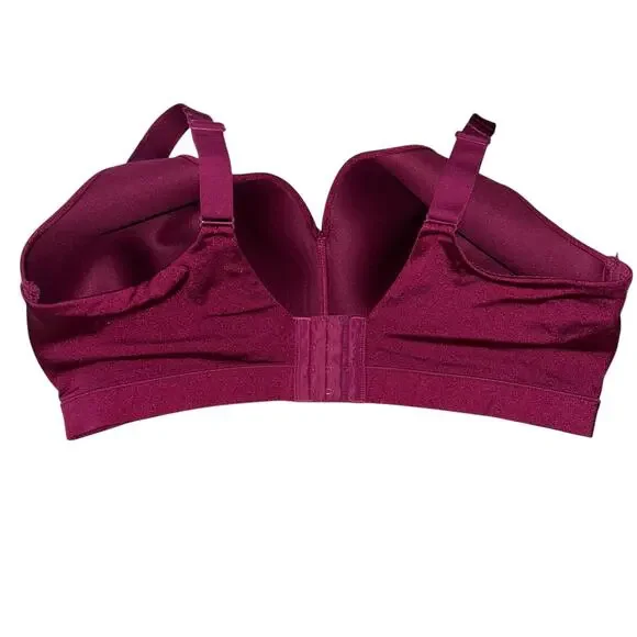 Cacique Bra 42F Pink Purple Fuchsia Lightly-Lined No Wire - Picture 5 of 6